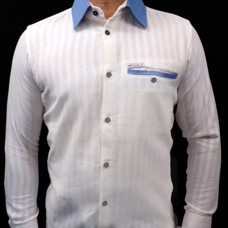 Chemise manches longues 100 % coton Bio